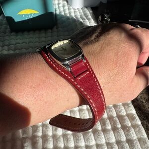 Fossil Red Leather Watch